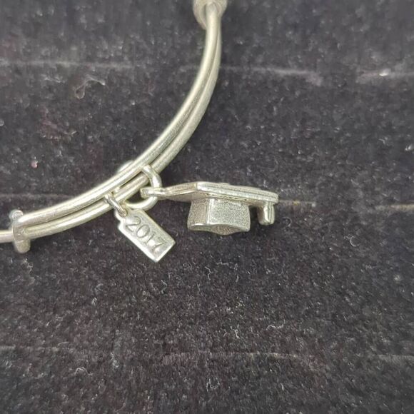 Alex and Ani Limited Edition 2017 Graduation Cap Charm Bangle Bracelet Rafaelian - Picture 3 of 5
